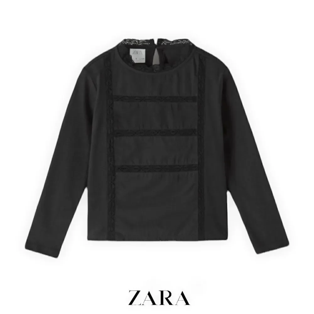 ZARA Kids | Black | COTTON LACE TOP